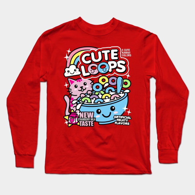 Cute Loops Kawaii Cereal Long Sleeve T-Shirt by DetourShirts